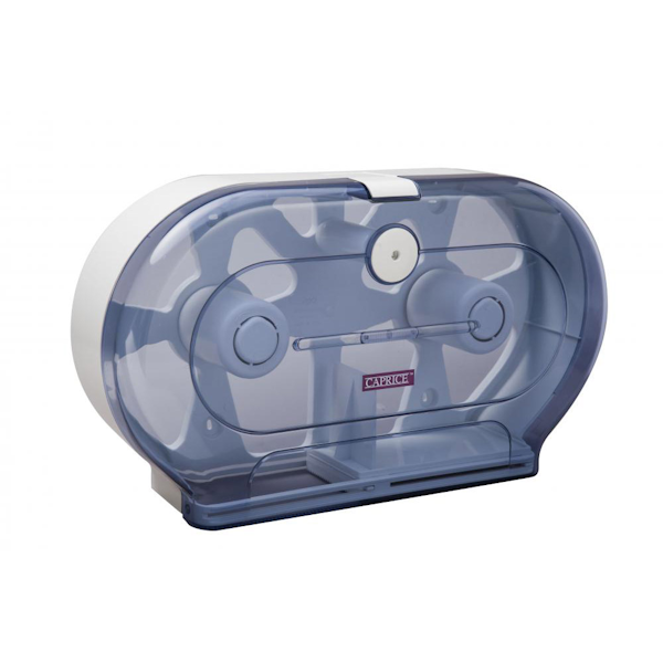 Caprice Jumbo Twin Toilet Roll Dispenser - ABS Plastic Bathroom Organizer for Home & Office Use
