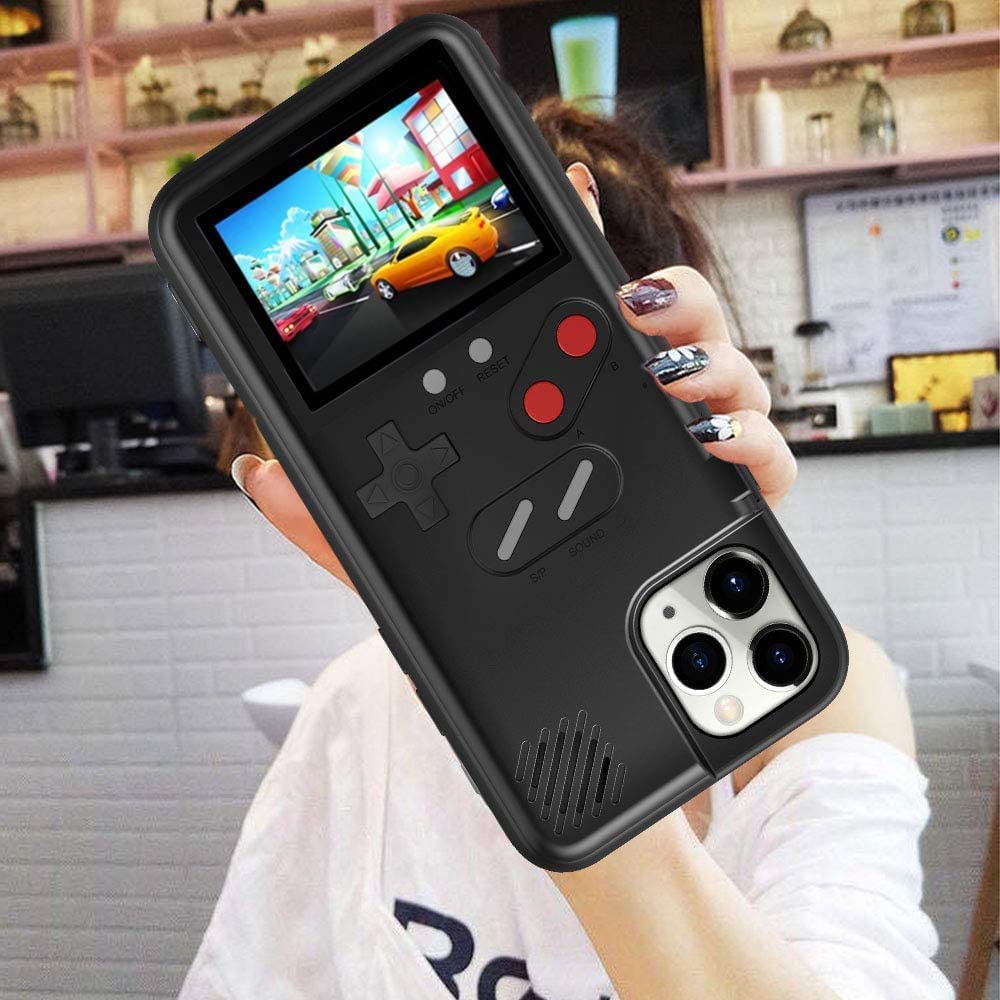 Retro Gameboy Case for iPhone 12 Mini - 36 Classic Games with Color Display, Anti-Scratch Shockproof Phone Cover - Perfect for Gaming Enthusiasts & Nostalgic Play on the Go