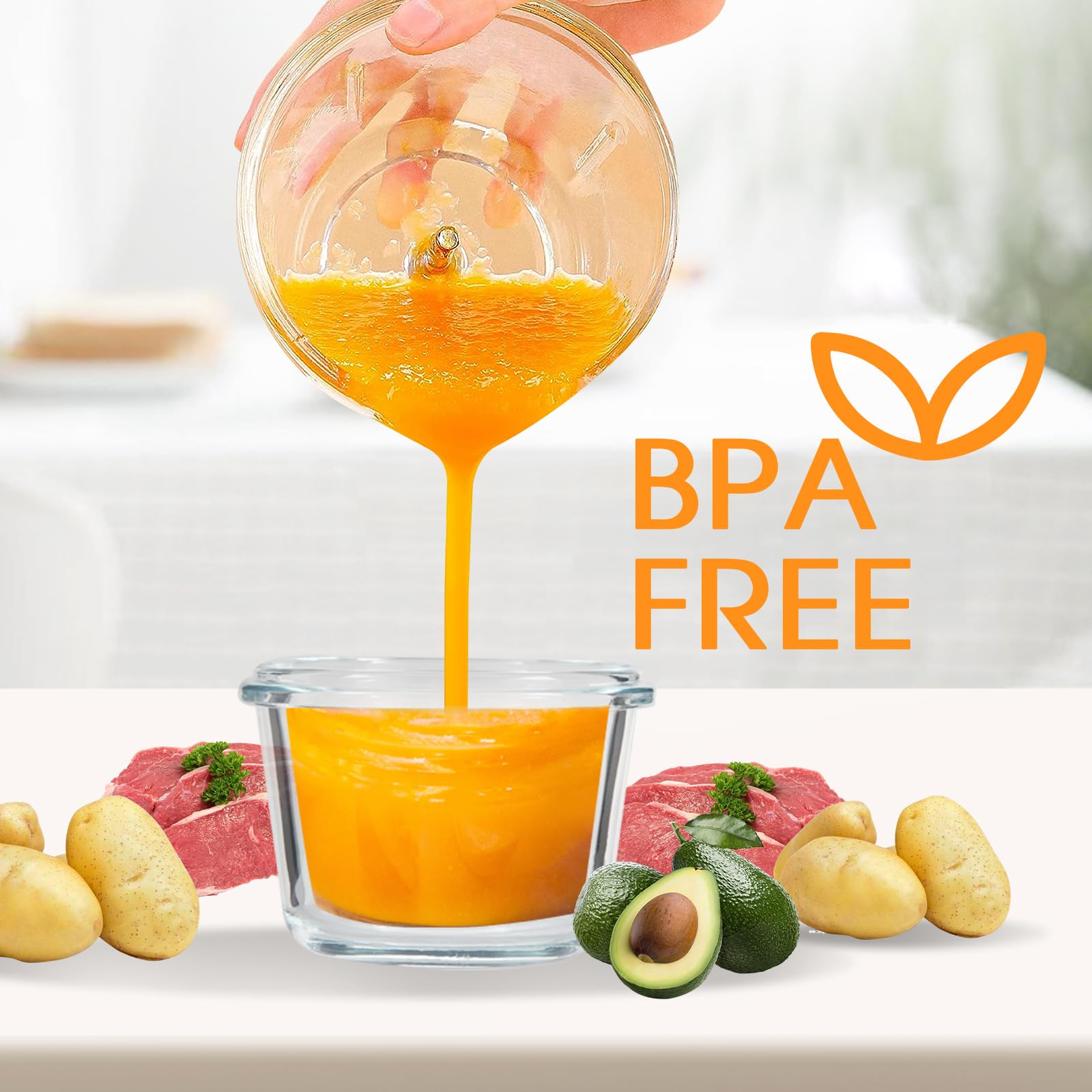 **MYAYLYGO Baby Food Processor & Blender - Homemade Puree Maker for Meat, Vegetables, Fruits | Perfect Newborn Shower Gift for Healthy Baby Food Prep | Ideal for Travel, Home & On-the-Go Feeding**