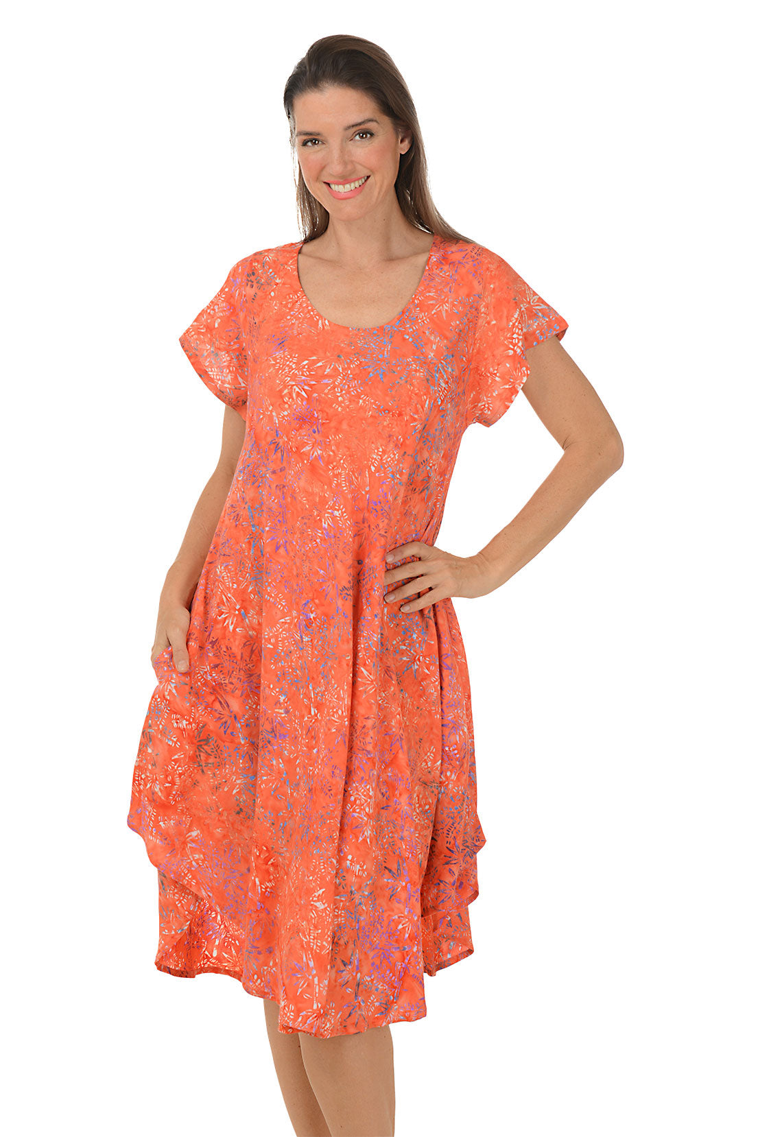 Bamboo Sherry Short Sleeve Cover Up Dress - Lightweight Summer Beach Dress for Women, Perfect for Poolside, Vacation & Casual Wear