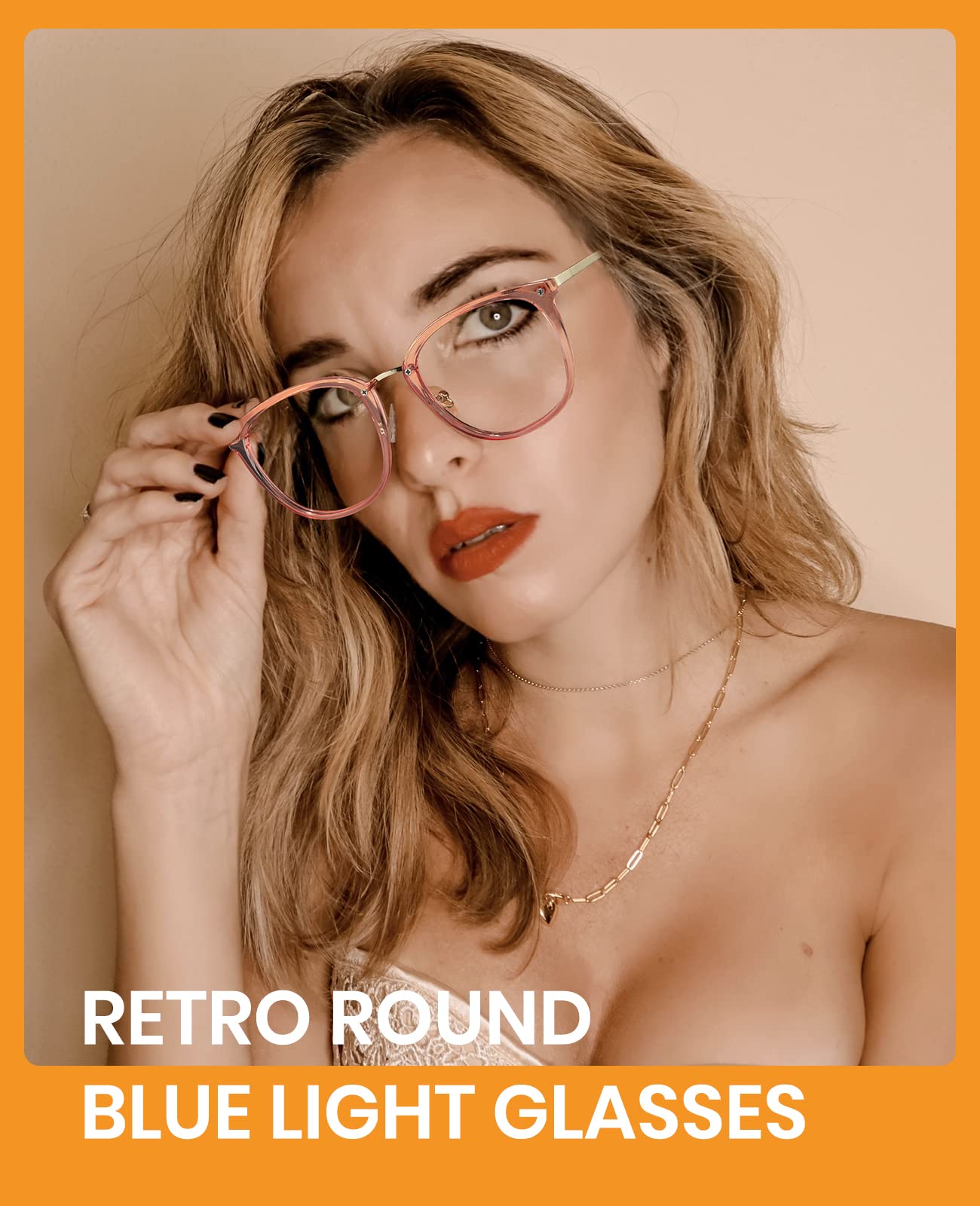 Cyxus Blue Light Blocking Glasses for Women - Stylish Computer Glasses for Office Work, Reading & Screen Time - Reduce Eye Strain & Prevent Migraines - Perfect for Working, Studying & Digital Device Use