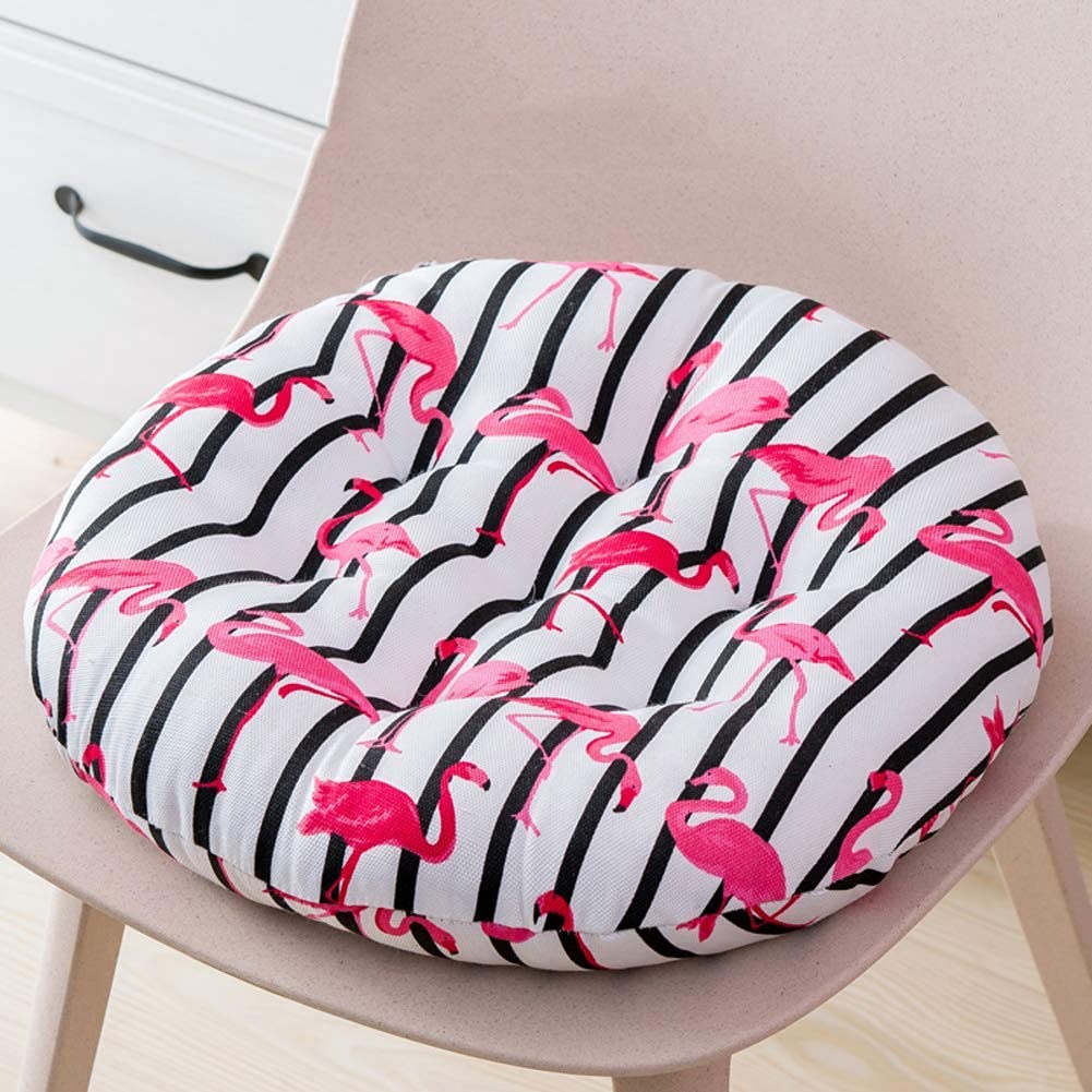 Breathable Round Seat Cushion - Thickened Cotton Linen Chair Pad for Office, Dining & Computer Chairs - 45x45cm (18x18in) - Perfect for Home, Office & Ergonomic Comfort