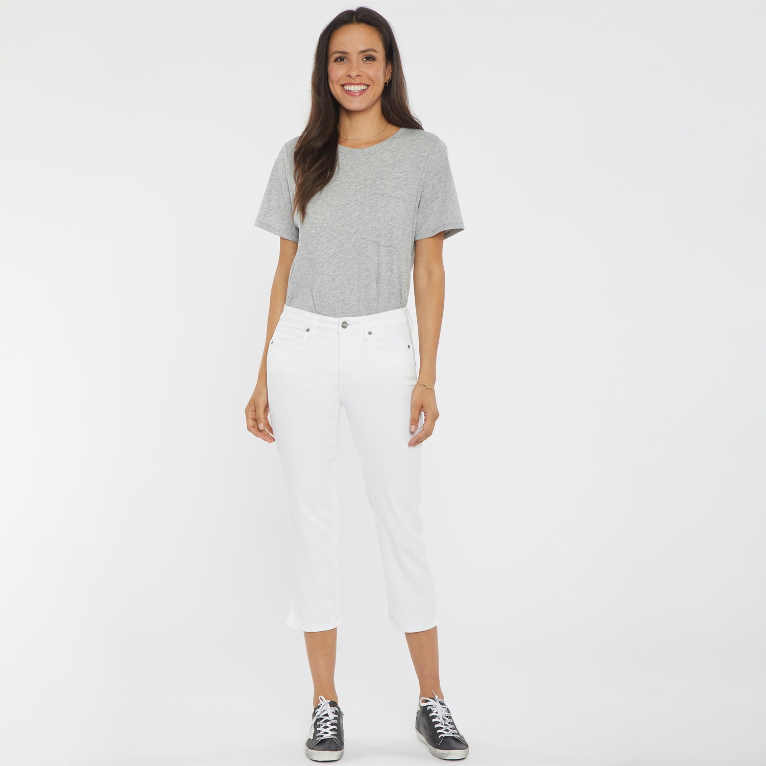 Chloe Capri Jeans for Women - High Waisted Skinny Jeans in Optic White | Perfect for Casual Outfits & Date Nights