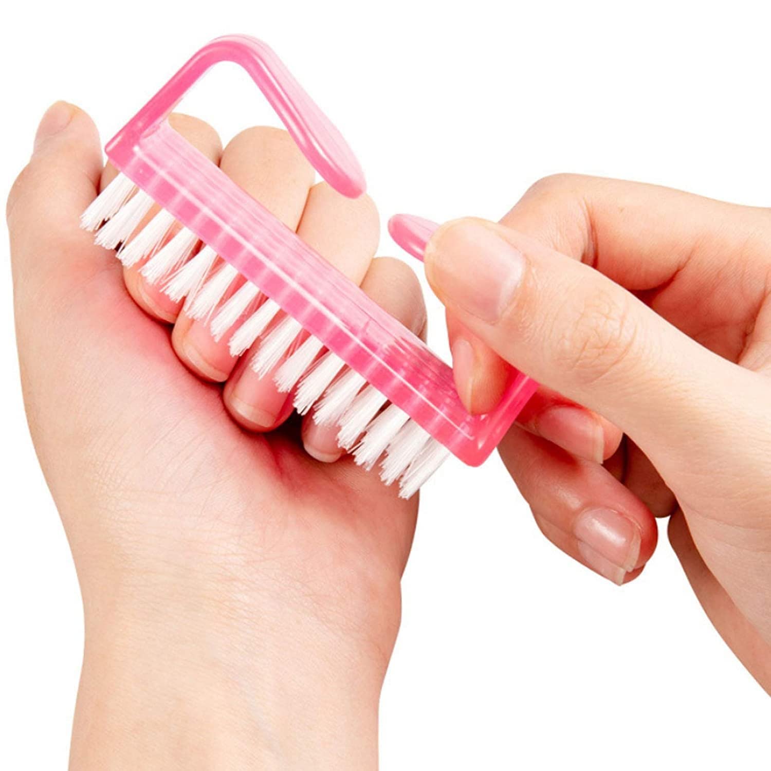 FAMEZA Nail Cleaning Brush Set - 2 Pack Professional Manicure & Pedicure Tools for Men and Women - Perfect for Home, Salon, and Travel Nail Care