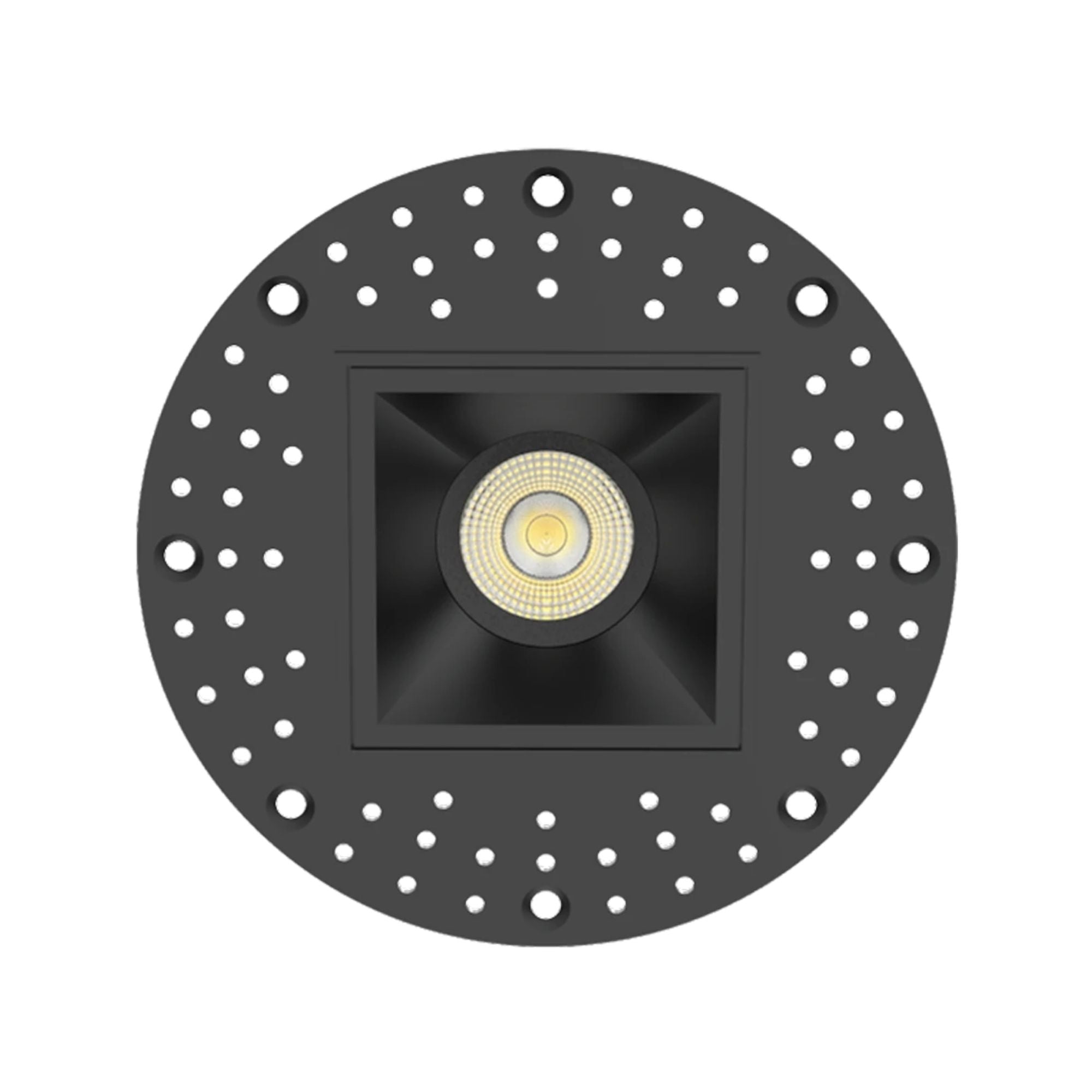 2 Pack Black Square Trimless Recessed Downlight - 9W, 600 Lumens, 5 CCT Adjustable - Modern LED Ceiling Lights for Kitchen, Living Room & Bedroom