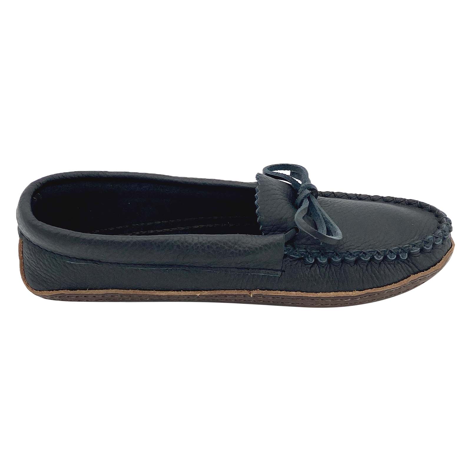 Women's Genuine Moose Hide Earthing Moccasins - Soft Leather Indoor/Outdoor Slippers for Grounding & Relaxation at Home, Yoga, or Meditation