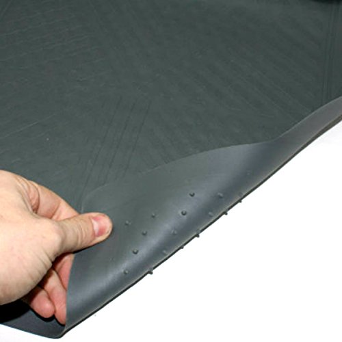 4-Piece Grey Rubber Car Floor Mats Set - Non-Slip Interior Accessories for SUVs, Sedans & Trucks | All-Weather Protection & Easy Cleaning | Perfect for Daily Commute, Road Trips & Family Outings