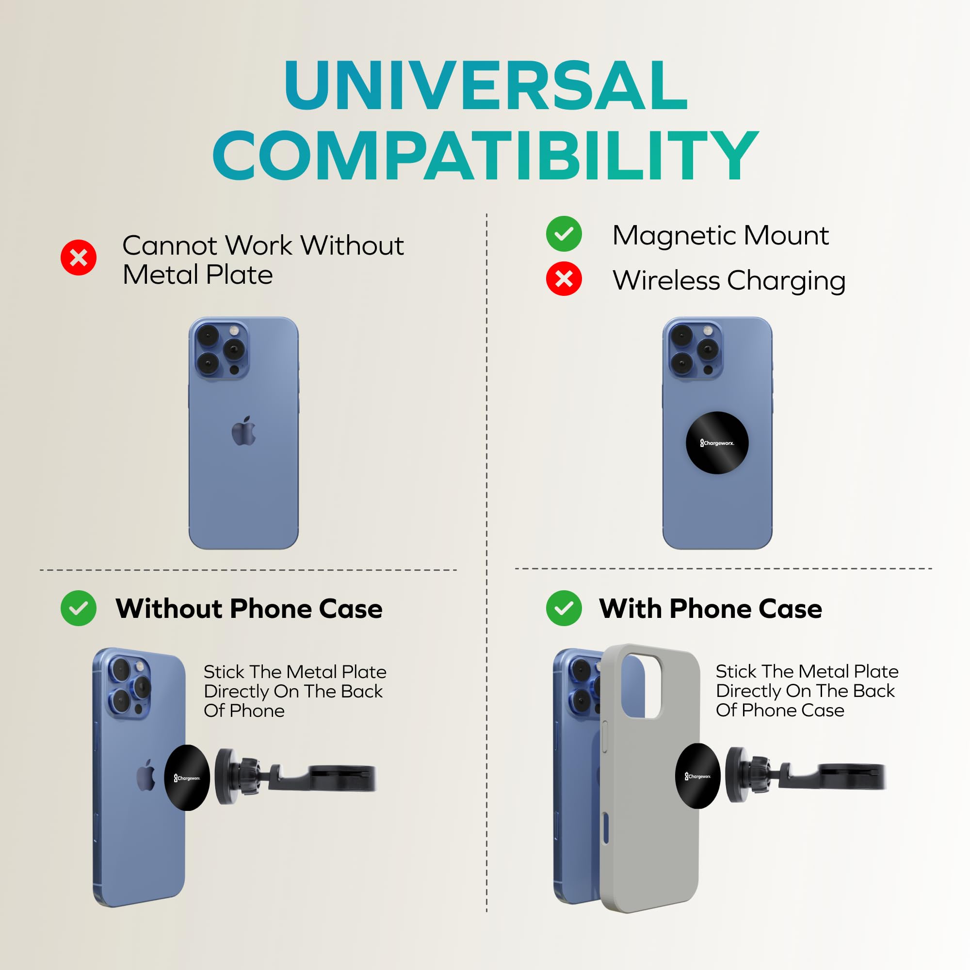 Magnetic Car Phone Holder for iPhone - Adjustable Headrest Mount with Quick Installation | Perfect for Road Trips, Commuting & Hands-Free Navigation