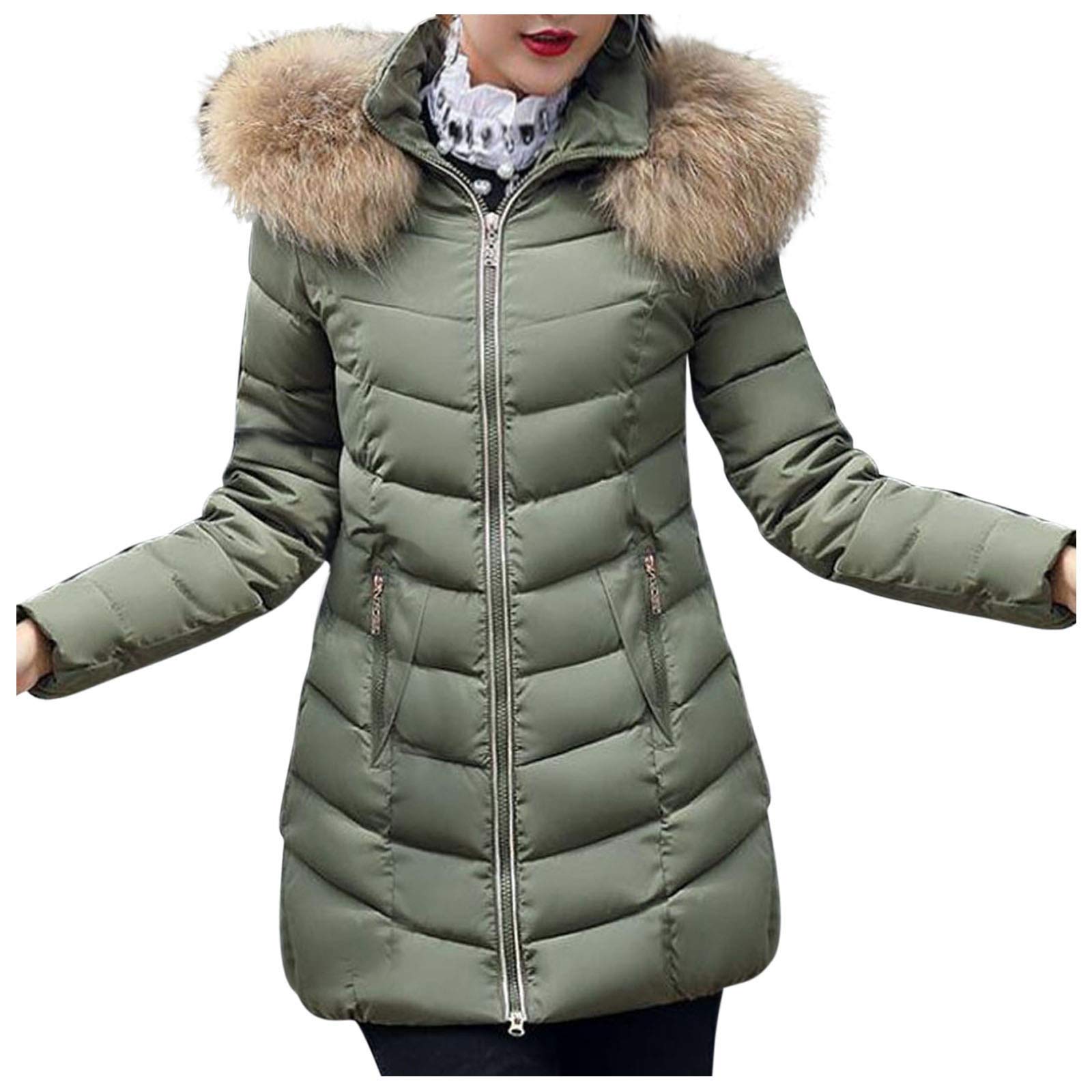 Women's Winter Slim Coat - Thick Warm Overcoat for Casual Fashion | Perfect for Cold Weather Outfits & Daily Wear