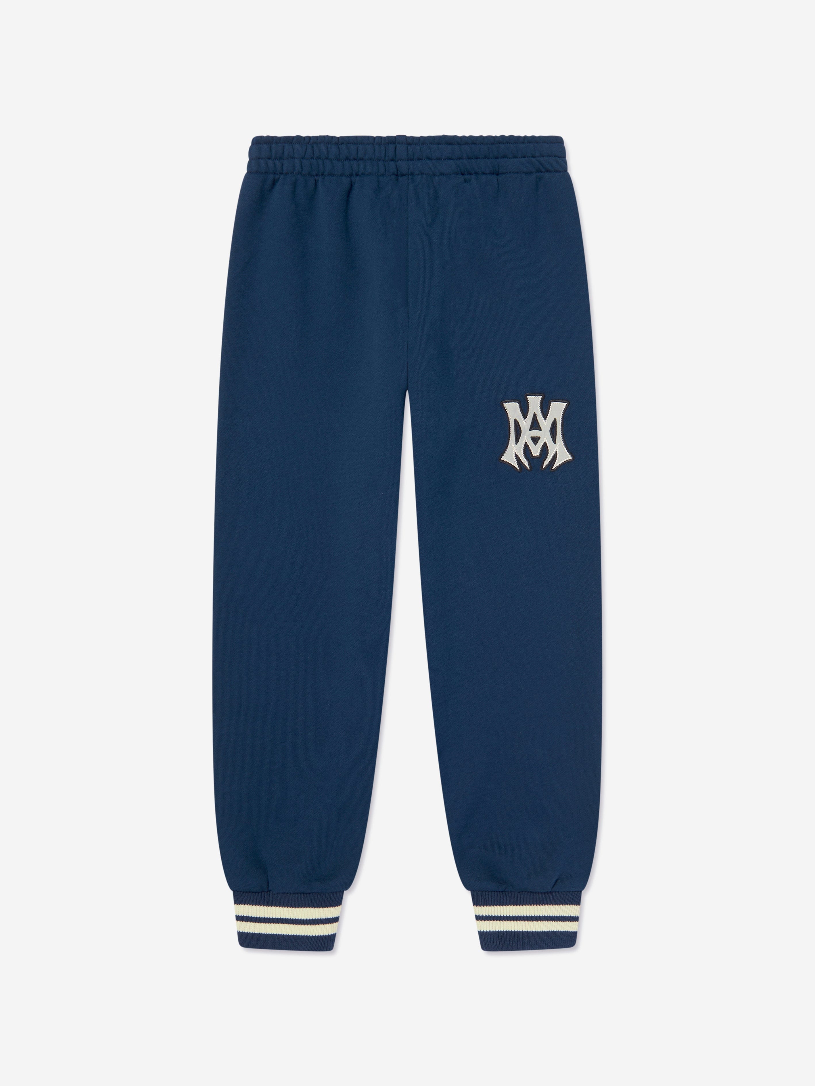 Amiri Kids MA Hollywood Joggers - Navy Blue Cotton Jogging Pants for Boys & Girls | Casual Wear, Street Style, and Everyday Comfort