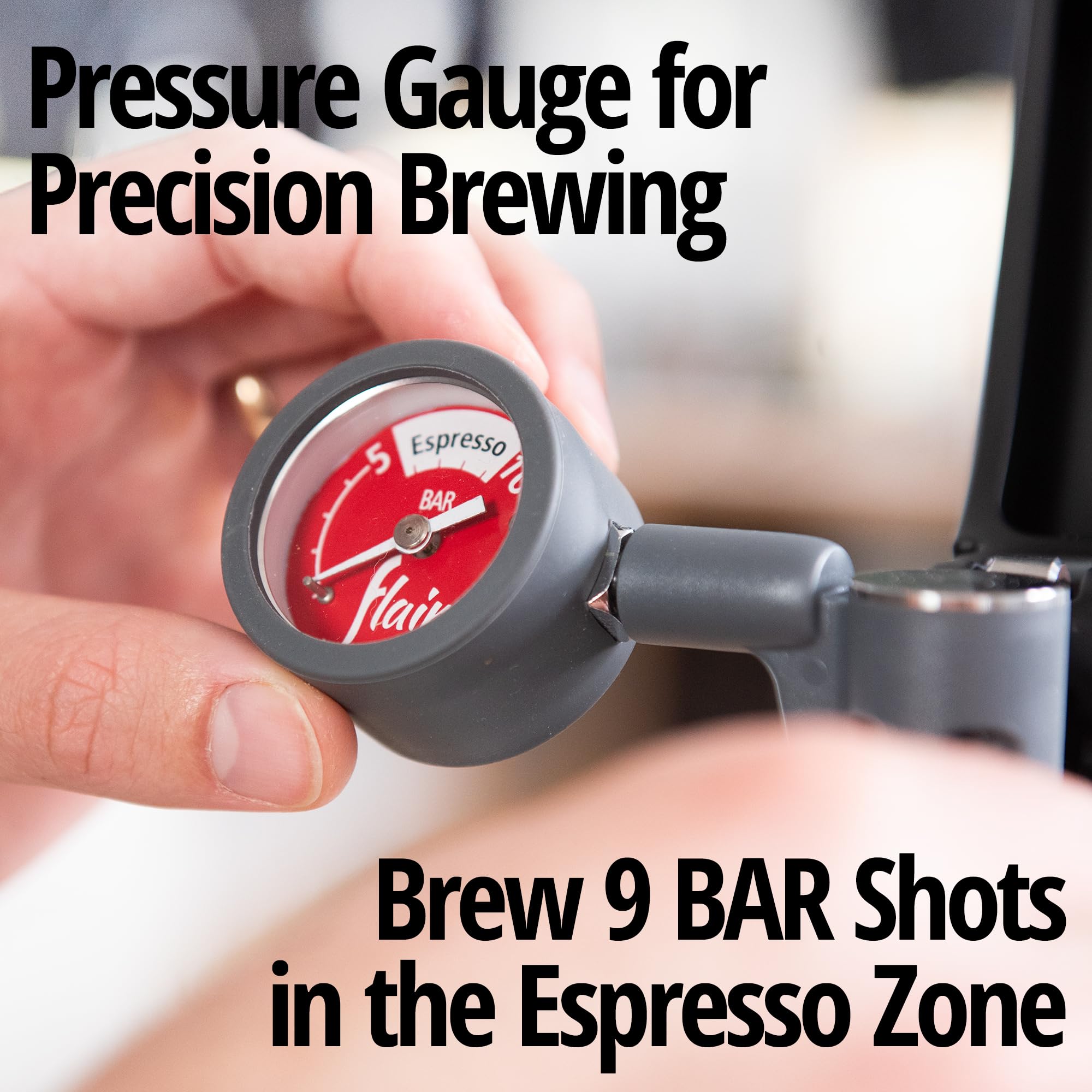 Flair UPDATED PRO 3 Manual Lever Espresso Machine - Stainless Steel Brew Head with Pressure Gauge & Shot Mirror | Perfect for Home Baristas & Coffee Enthusiasts