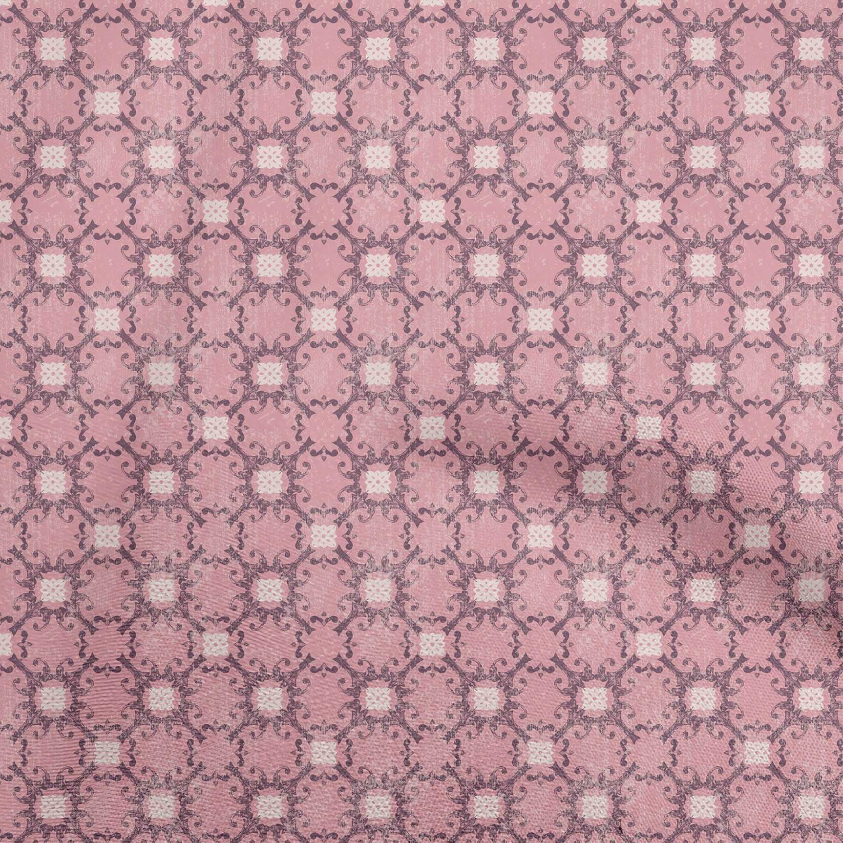 Premium Cotton Silk Blend Pink Fabric - 42 Inch Wide for Asian Traditional Block Dress, DIY Sewing & Home Decor Projects | Soft, Durable & Versatile Material by The Yard