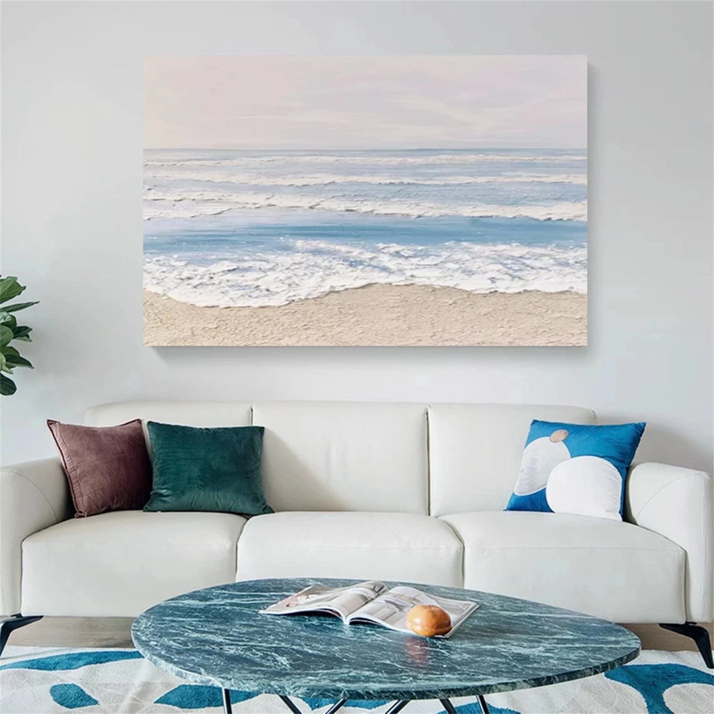 Ocean and Sky Painting #OS085 - Stunning Coastal Wall Art for Living Room, Bedroom & Office Decor