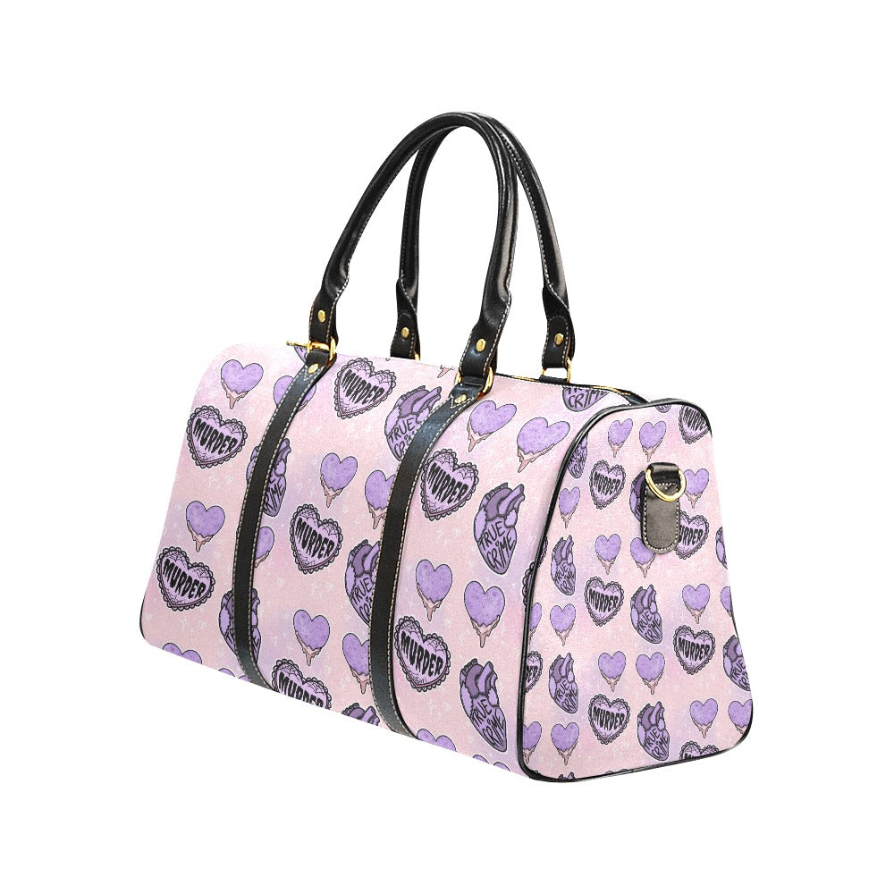 Gothic Candy Hearts Large Travel Bag - Stylish Durable Carry-On for Women & Men | Perfect for Airplane, Road Trips & Weekend Getaways