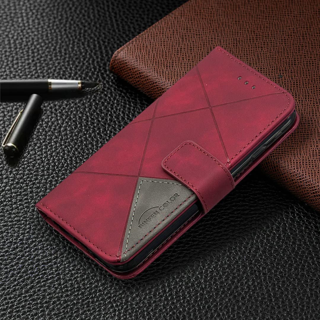 PCD Bengal Max Phone Case - PU Leather Wallet Flip Stand Cover with Card Holder (Red) | Perfect for Business, Travel & Daily Protection