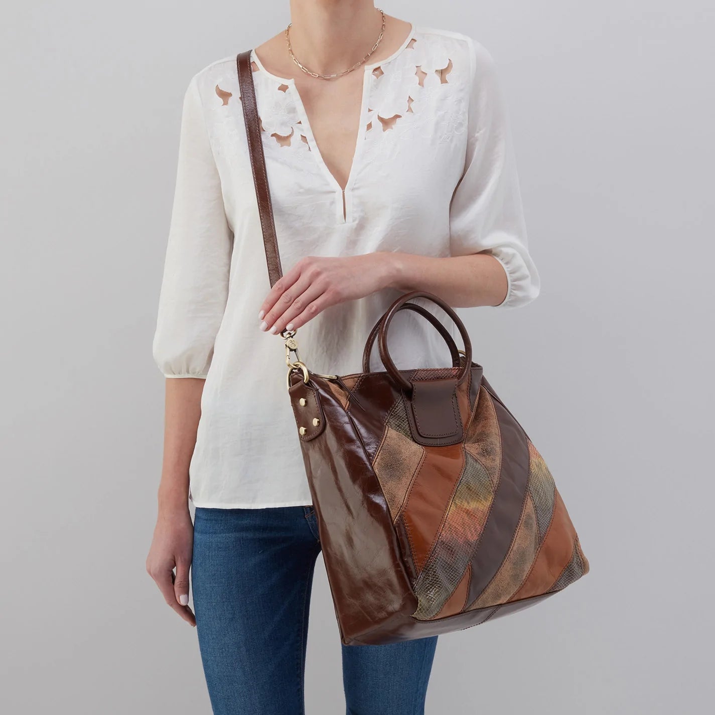 HOBO Sheila Large Satchel Bag for Women - Genuine Leather Crossbody Purse - Stylish & Spacious Handbag for Work, Travel & Everyday Use - Final Sale