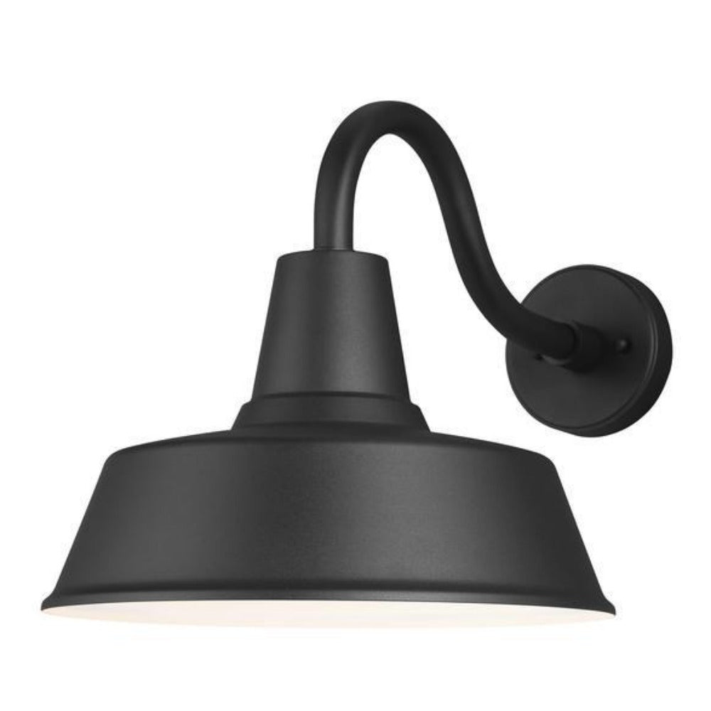 Maybelle Outdoor Wall Lantern - Weatherproof LED Exterior Light for Porch, Patio & Garden - Durable Metal Sconce with Clear Glass (Black) - Perfect for Entryway Lighting, Backyard Decor & Evening Ambiance