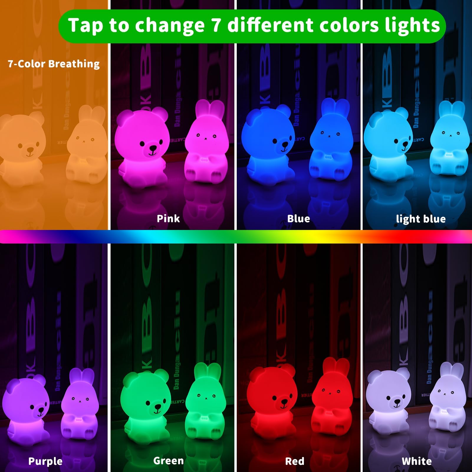 LOVERUIS Night Light for Kids - Soft Glow LED Night Light for Bedroom, Nursery, Baby Room - Dimmable & Energy-Efficient Nightlight for Sleep, Safety & Comfort - Perfect for Bedside, Hallway & Bathroom Use