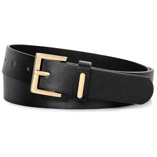 6-black/Shiny Gold Buckle