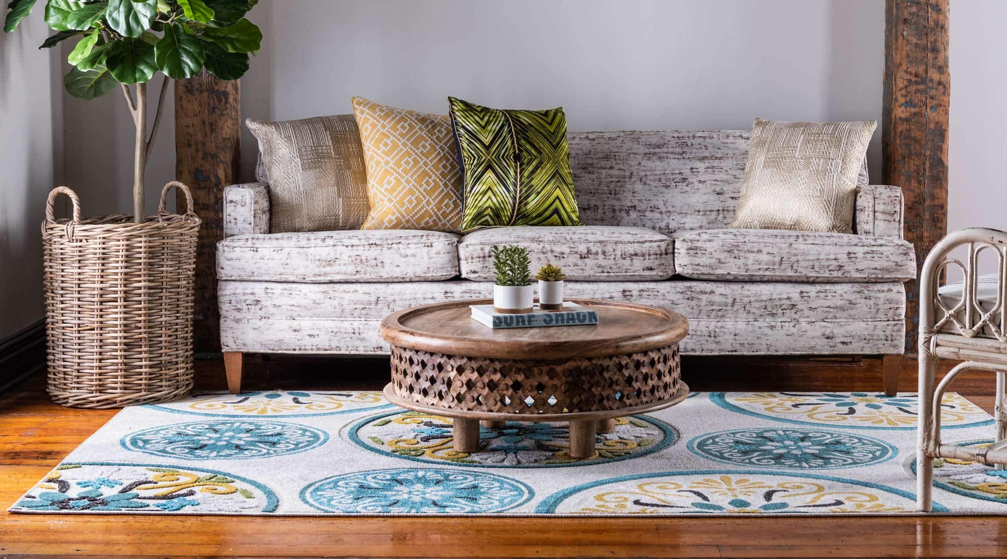 Unique Loom Outdoor Modern Collection Area Rug - 4'1