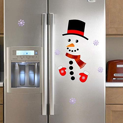 Christmas Snowman Wall Decals - Removable Holiday Stickers for Windows, Doors, Fridge & Walls - Festive Winter Home Decor for Christmas Party & Indoor Decorations