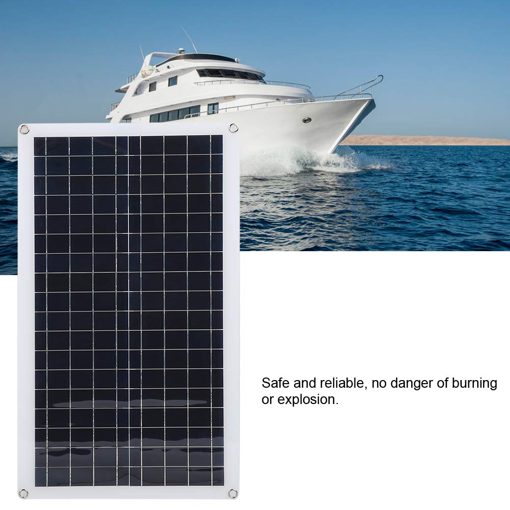 40W Ultra Thin Polycrystalline Solar Panel with USB Port - Portable Solar Charger for Phones, MP3 Players & Outdoor Activities - Perfect for Camping, Hiking & Emergency Power (Elderly Care Friendly)