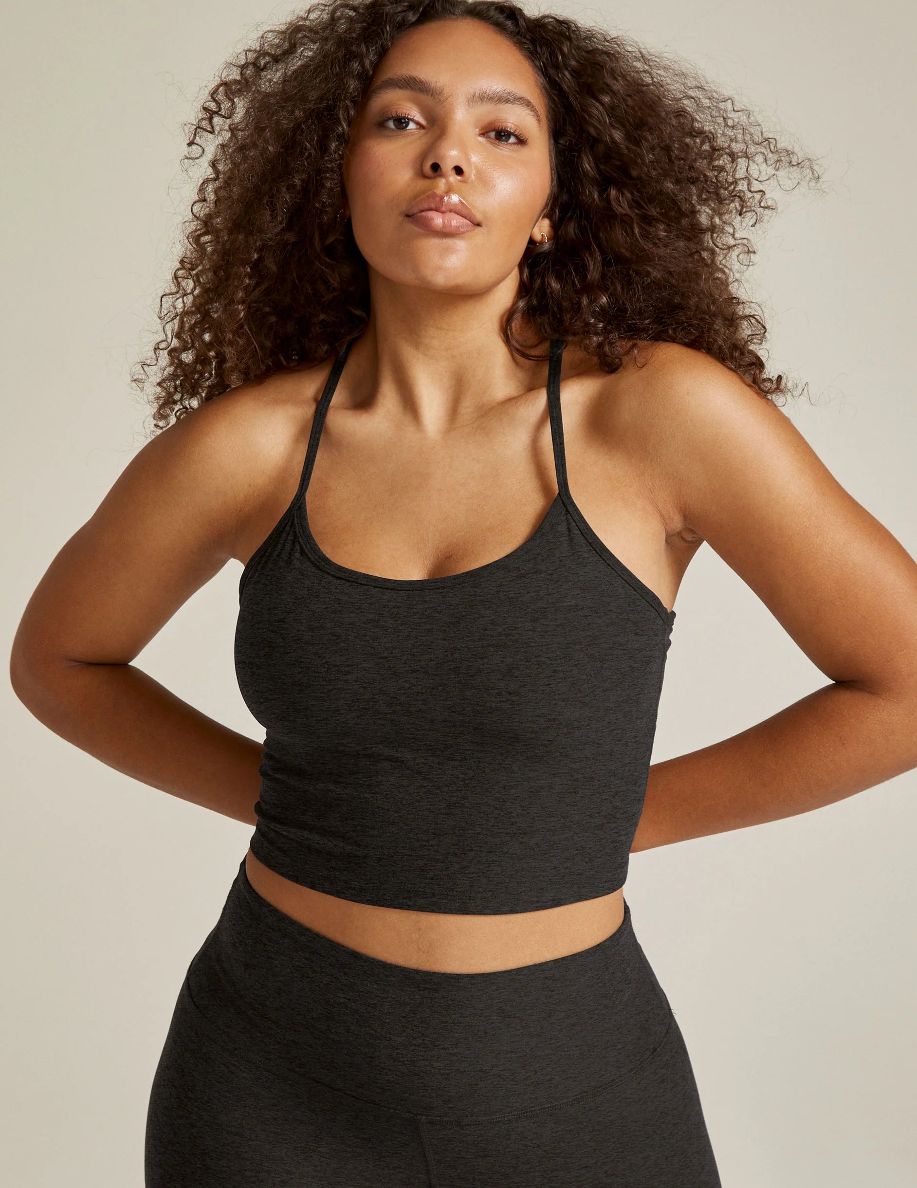 Beyond Yoga Spacedye Slim Racerback Cropped Tank Top for Women - Soft Workout & Lounge Wear - Perfect for Yoga, Gym & Casual Outfits
