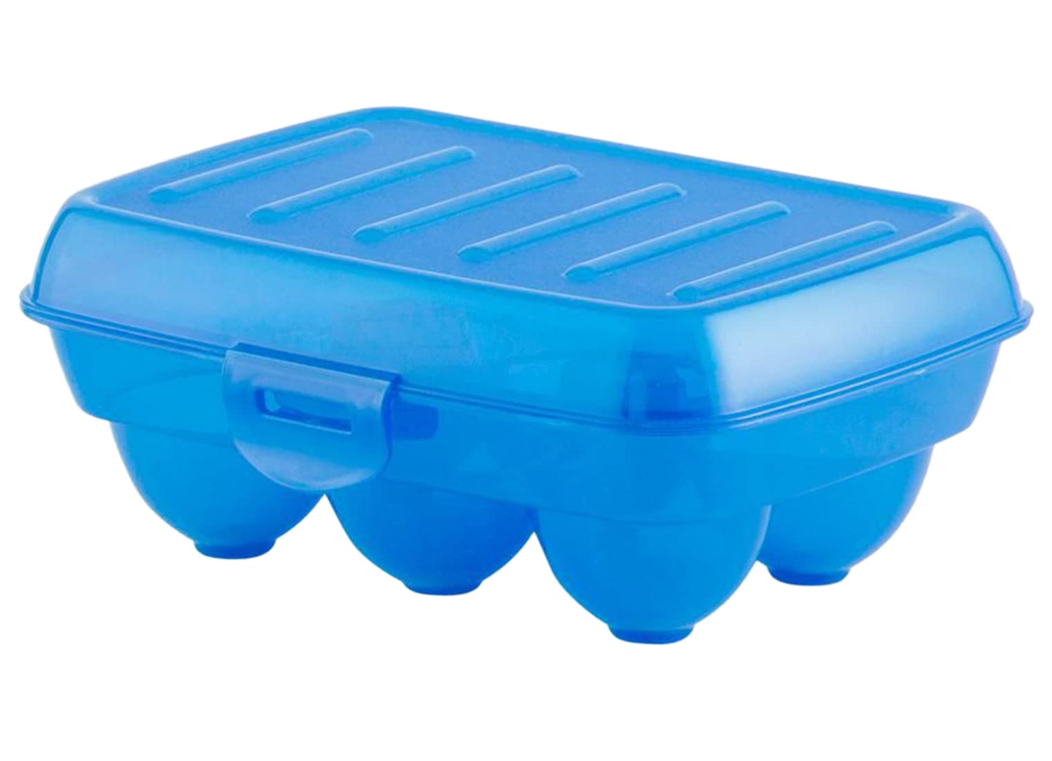 Kuber Industries 6-Piece Portable Food Grade Plastic Egg Holder & Storage Box - Blue (46KM0395) | Perfect for Travel, Camping, and Kitchen Organization