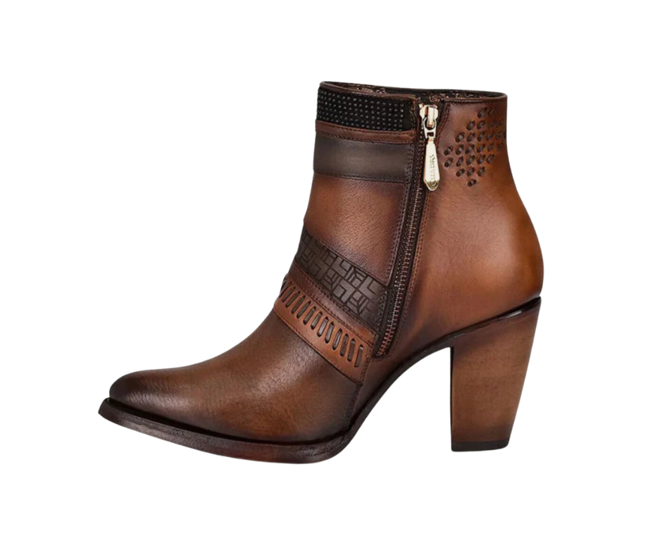 Women's Cuadra CU619 LD Honey Laser & Woven Round Toe Cowboy Boots - Stylish Western Fashion for Casual Wear, Country Dancing & Outdoor Adventures