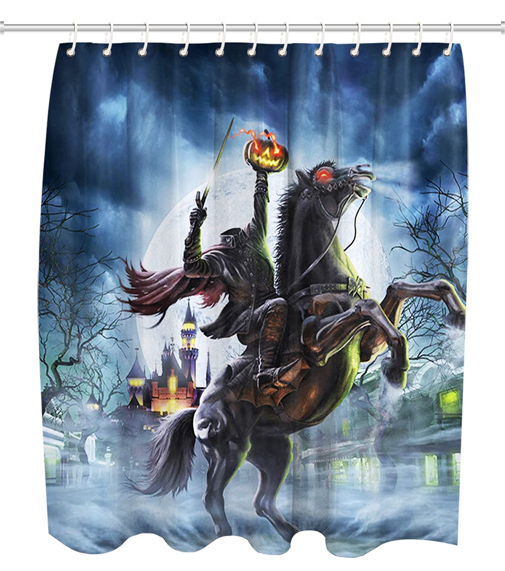 Gentleman Jack Skellington Shower Curtain - Nightmare Before Christmas Themed, 72 x 72 Inches, Washable & Durable Polyester Fabric with 12 Hooks - Perfect for Kids Bathroom, Halloween Decor, and Themed Party Decorations