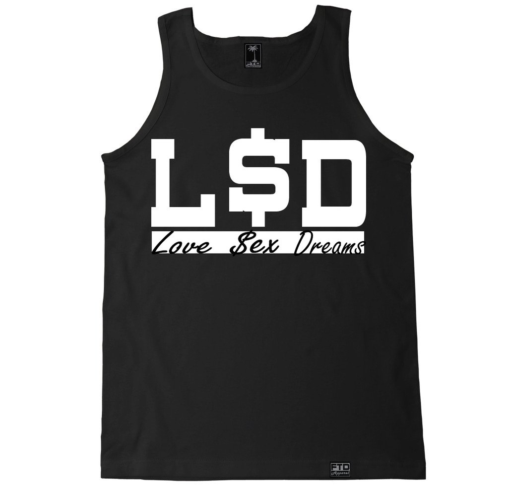 FTD Apparel Men's Love Sex Dreams LSD Graphic Tank Top - Soft Cotton Muscle Tee for Casual Wear, Gym & Street Fashion