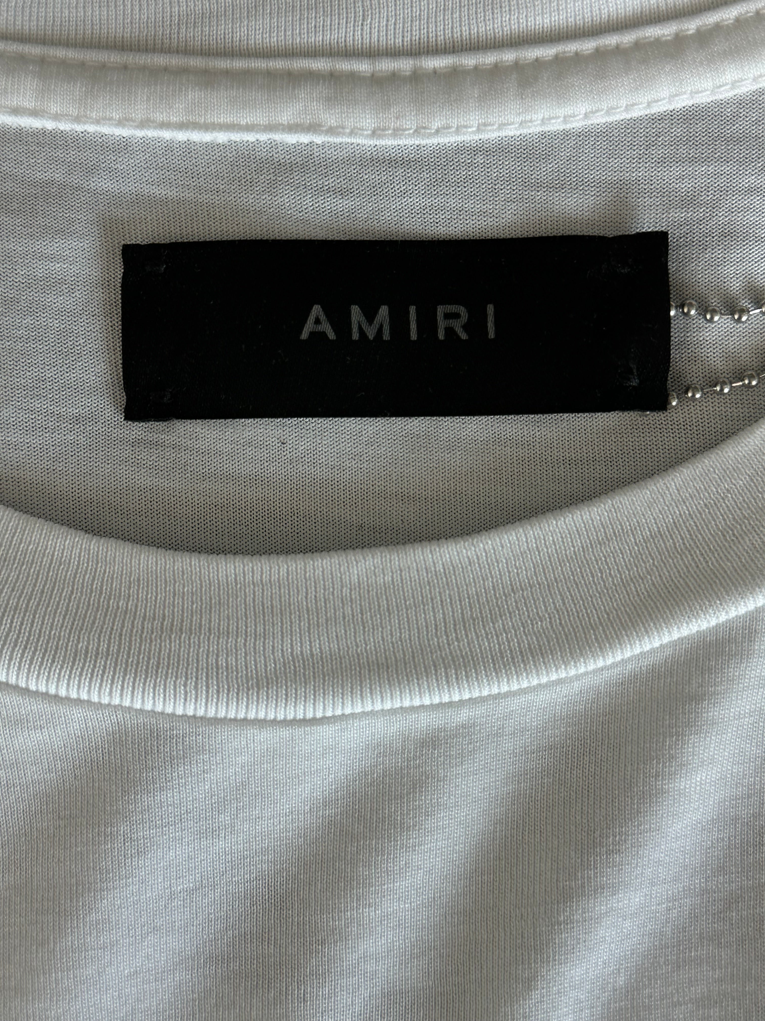 Amiri White & Black Los Angeles Exclusive Bones Graphic T-Shirt for Men - Streetwear Fashion & Casual Wear
