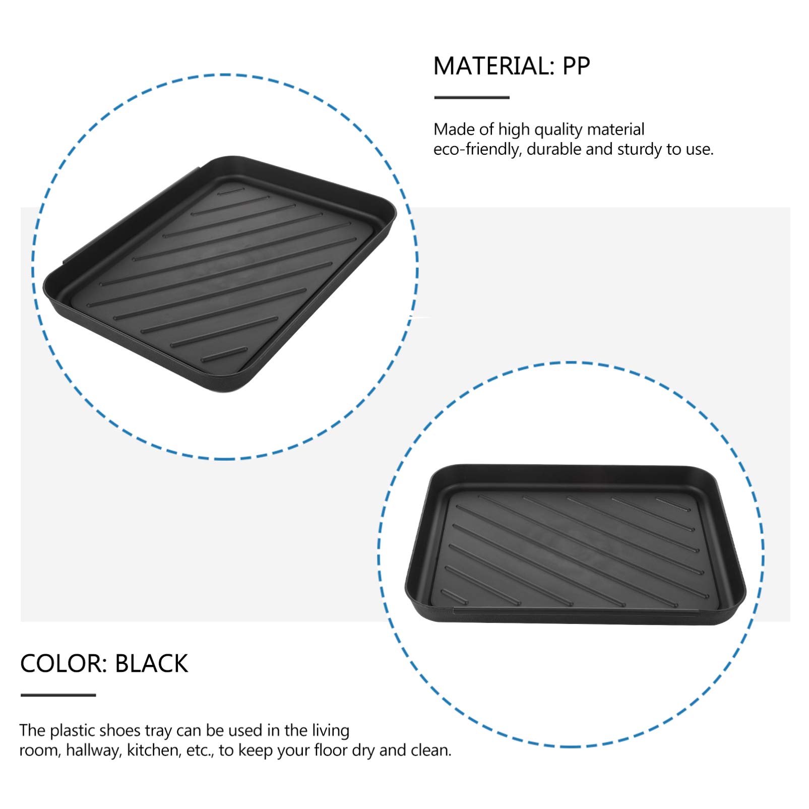 BESPORTBLE Waterproof Boot Tray - Durable Plastic Shoe Mat for Wet & Muddy Shoes | Non-Slip Entryway Organizer for Home, Garage & Outdoor Use