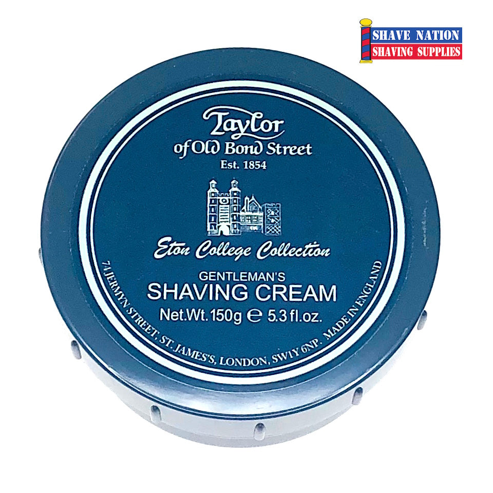 Premium Taylor of Old Bond Street Eton College Shaving Cream Jar - Luxury Men's Grooming for Smooth, Close Shave - Perfect for Daily Use & Gift Giving