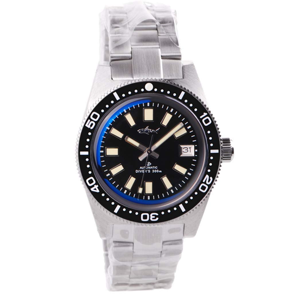 AMOY Men's Automatic Diver Watch - 62Mas Self-Winding Mechanical Wristwatch with 30Bar Water Resistance, BGW9 Luminous & Sapphire Crystal | Perfect for Scuba Diving, Swimming and Outdoor Adventures