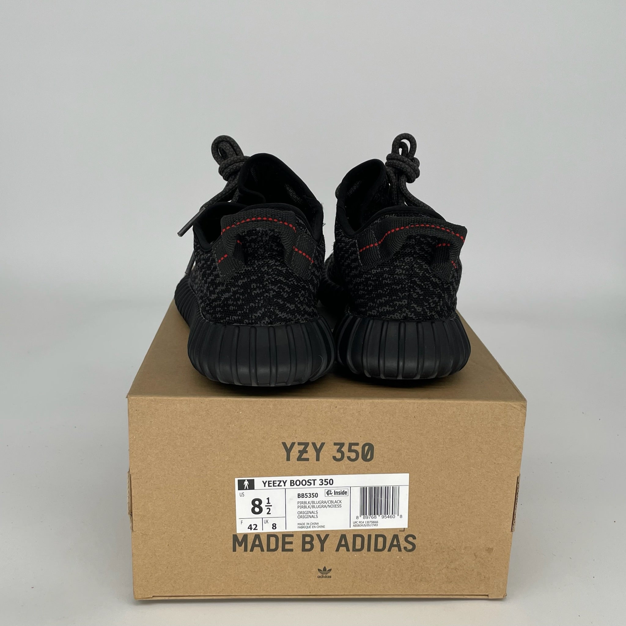 Adidas Yeezy Boost 350 V2 Pirate Black Men's Sneakers Size 8.5 BB5350 - Perfect for Running, Gym Workouts & Streetwear Fashion