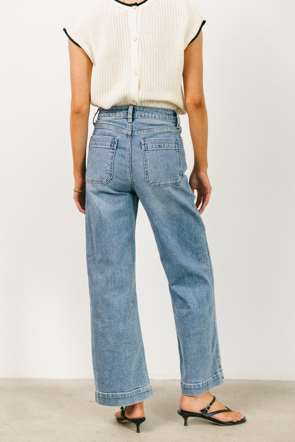 Leila Wide Leg Jeans - Medium Wash Denim Pants for Women | Comfortable & Stylish High Waisted Trousers | Perfect for Casual Outfits, Workwear & Weekend Looks