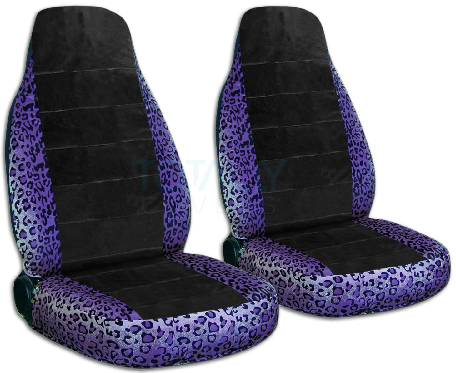 Purple Leopard Print Car Seat Covers - Universal Fit for Cars, Trucks, Vans, RVs & SUVs - Waterproof & Pet-Friendly Seat Protectors - Perfect for Road Trips, Daily Commutes & Pet Owners