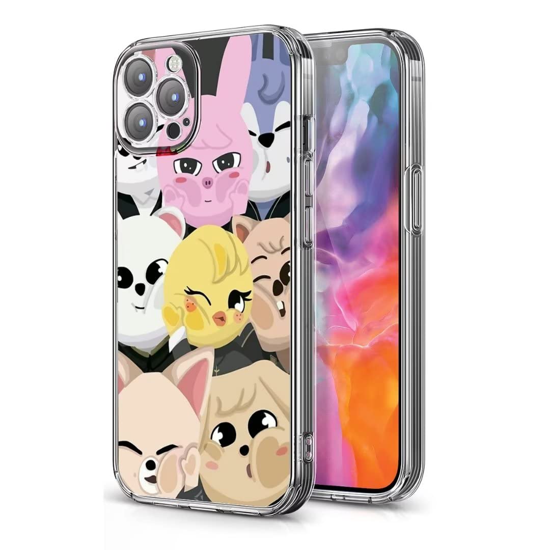 Cute Stray Cartoon Animals Silicone Phone Case for iPhone 12 - Shockproof Protective Cover for Kids | Perfect for School, Play & Everyday Use