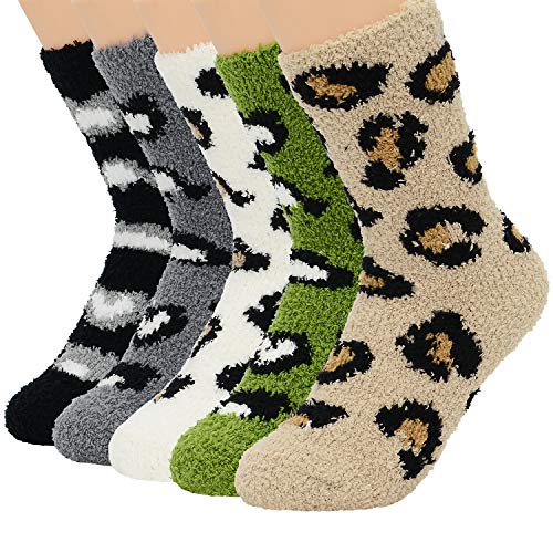 5 Pairs Printed Leopard
