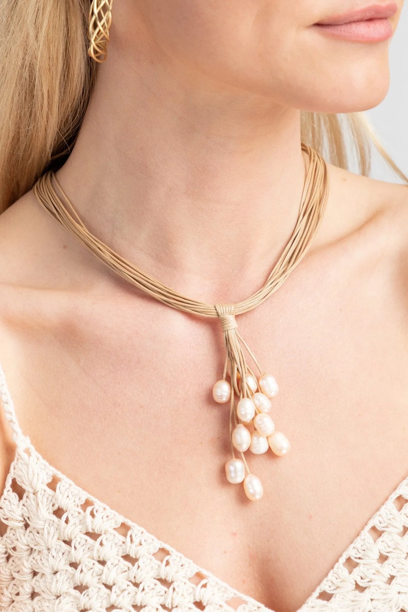 Tahitian Black Pearl Necklace with Wax Cord - Classic & Elegant Jewelry for Women - Perfect for Weddings, Parties & Special Occasions