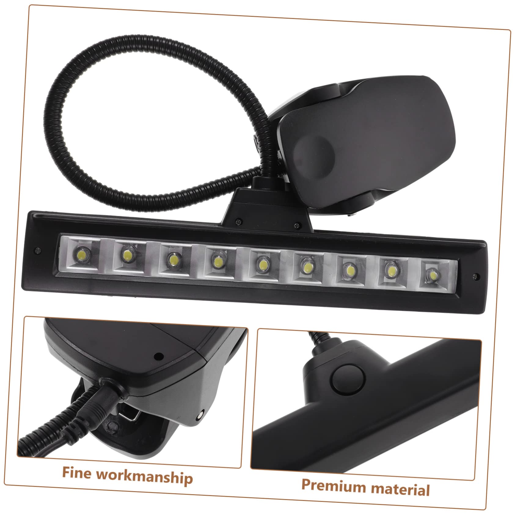 Rechargeable LED Music Stand Light - Clip On Piano Lamp with Adjustable Brightness, Portable Desk Lamp for Musicians, Students & Reading | Perfect for Orchestra, Practice Rooms & Nighttime Use