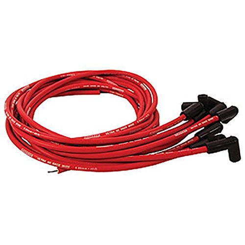 Moroso 73812 Universal Ultra 40 Spark Plug Wire Set - Straight Plug Ends, High Performance Red Wires for Cars, Trucks & Motorcycles - Perfect for Racing, Off-Road & Engine Upgrades