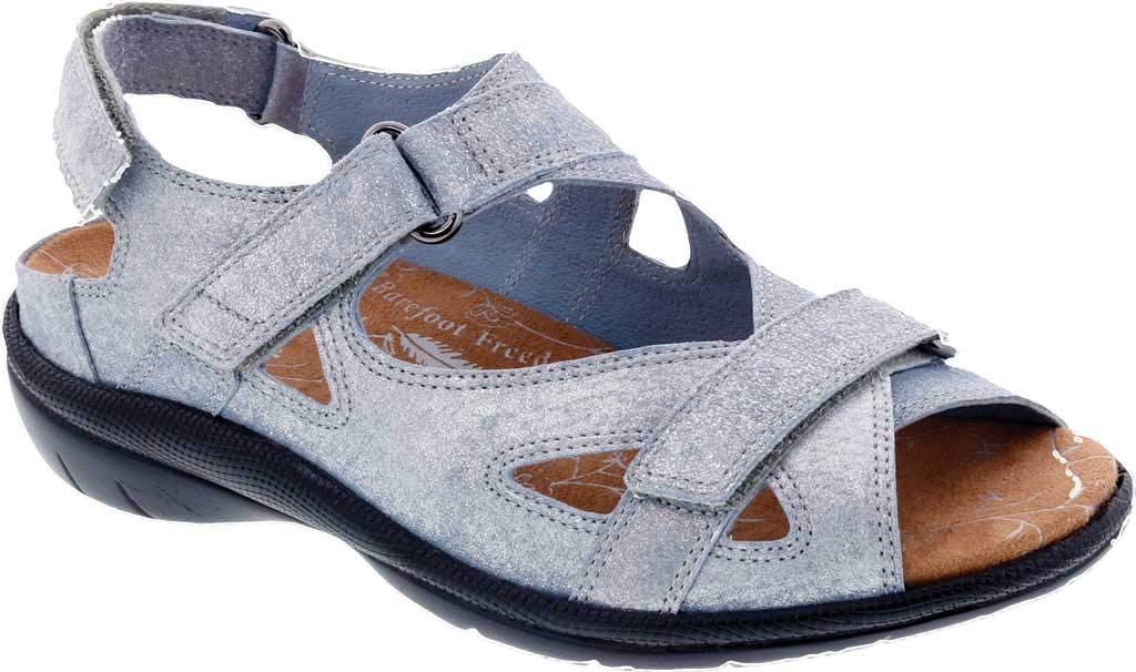 Drew Women's Lagoon Adjustable Barefoot Sandals with Removable Insoles - Denim Blue Size 5.5 Wide US - Perfect for Beach, Yoga & Summer Walking
