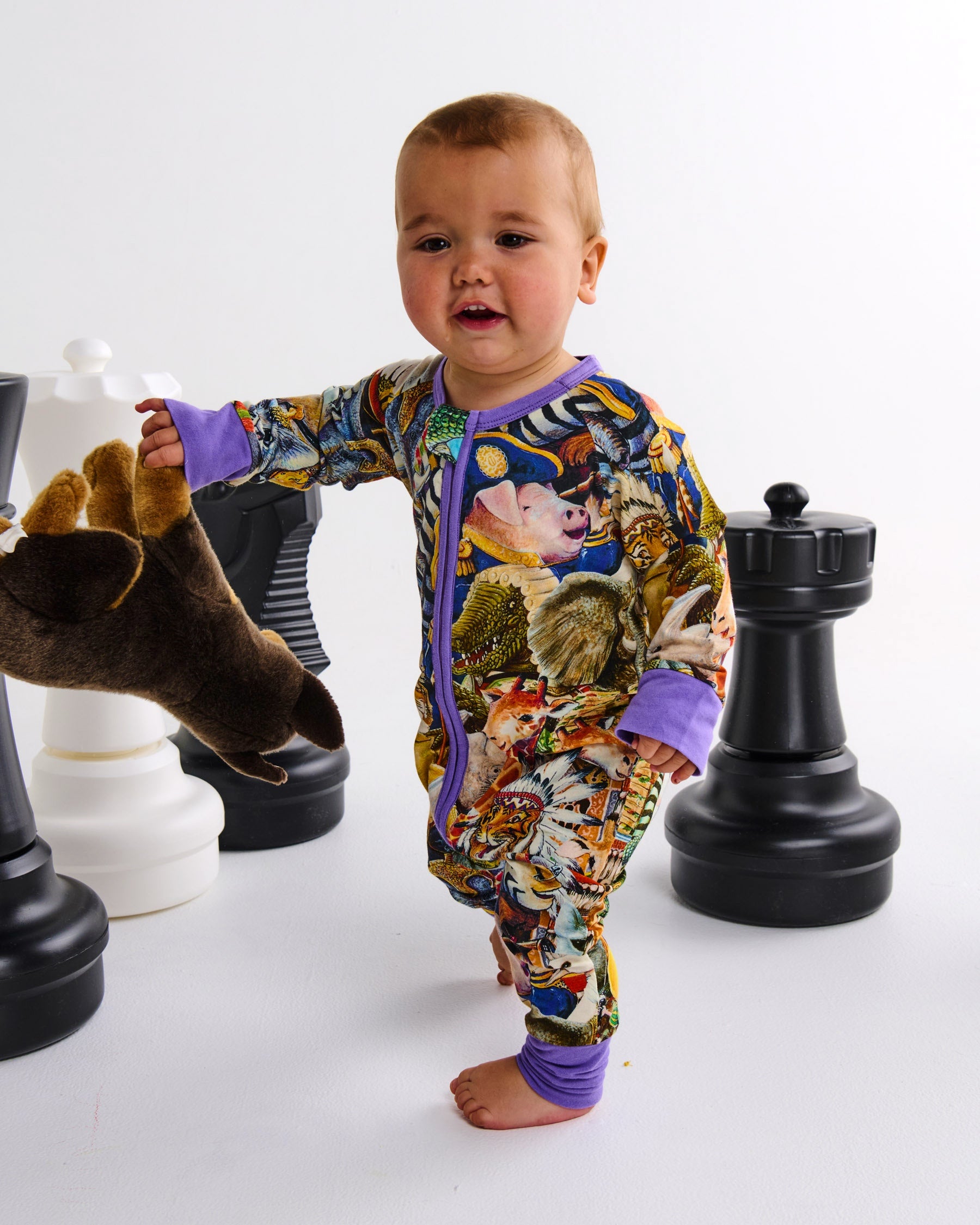 Kip&Co x Eleventh Hour Organic Cotton Long Sleeve Zip Romper - Soft Baby Jumpsuit for Boys & Girls | Perfect for Playdates, Birthday Parties & Family Photos