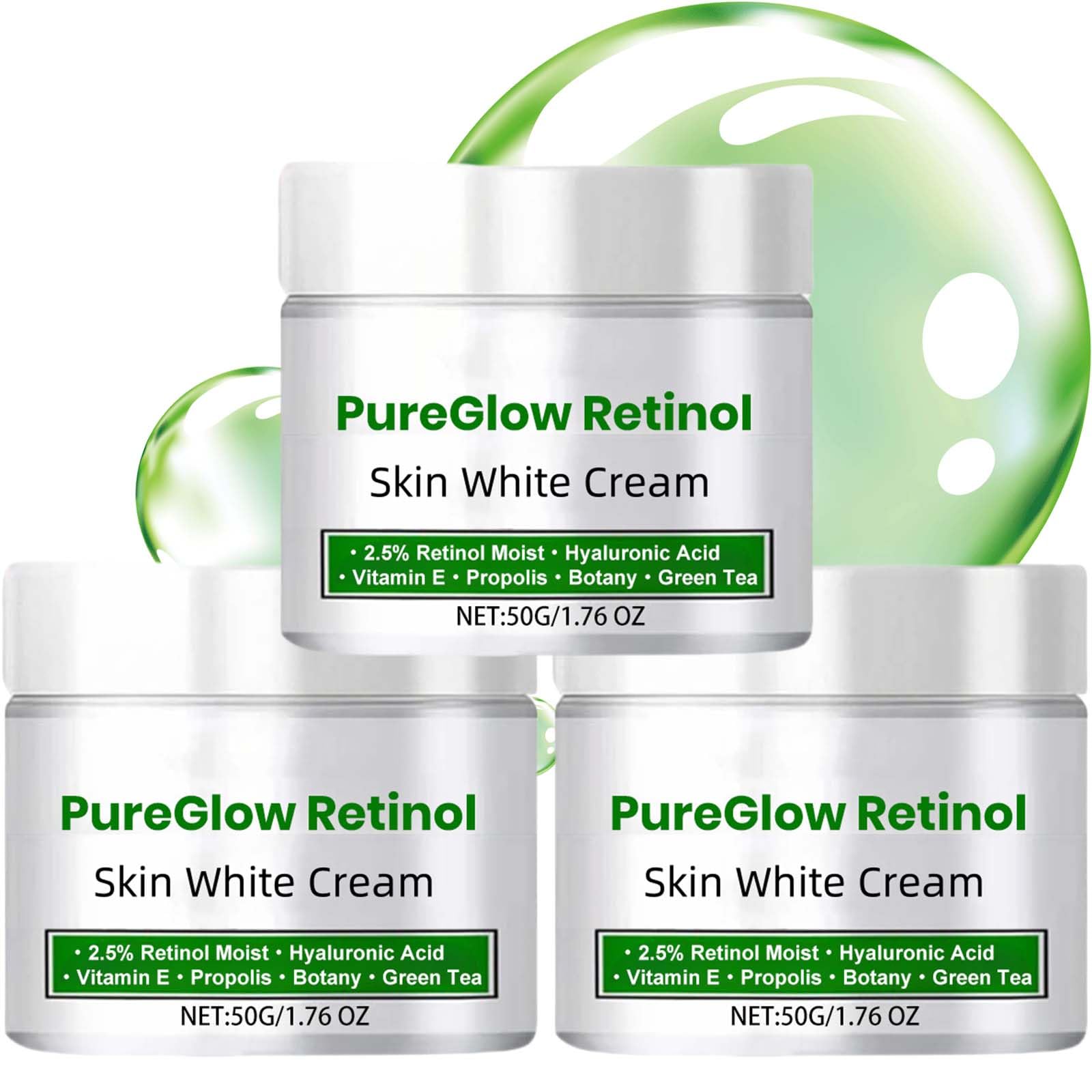 **Retinol Skin Brightening Cream with Collagen - Anti-Aging Face & Body Moisturizer for All Skin Types - Day & Night Hydration for Youthful Glow**    *(Note: 