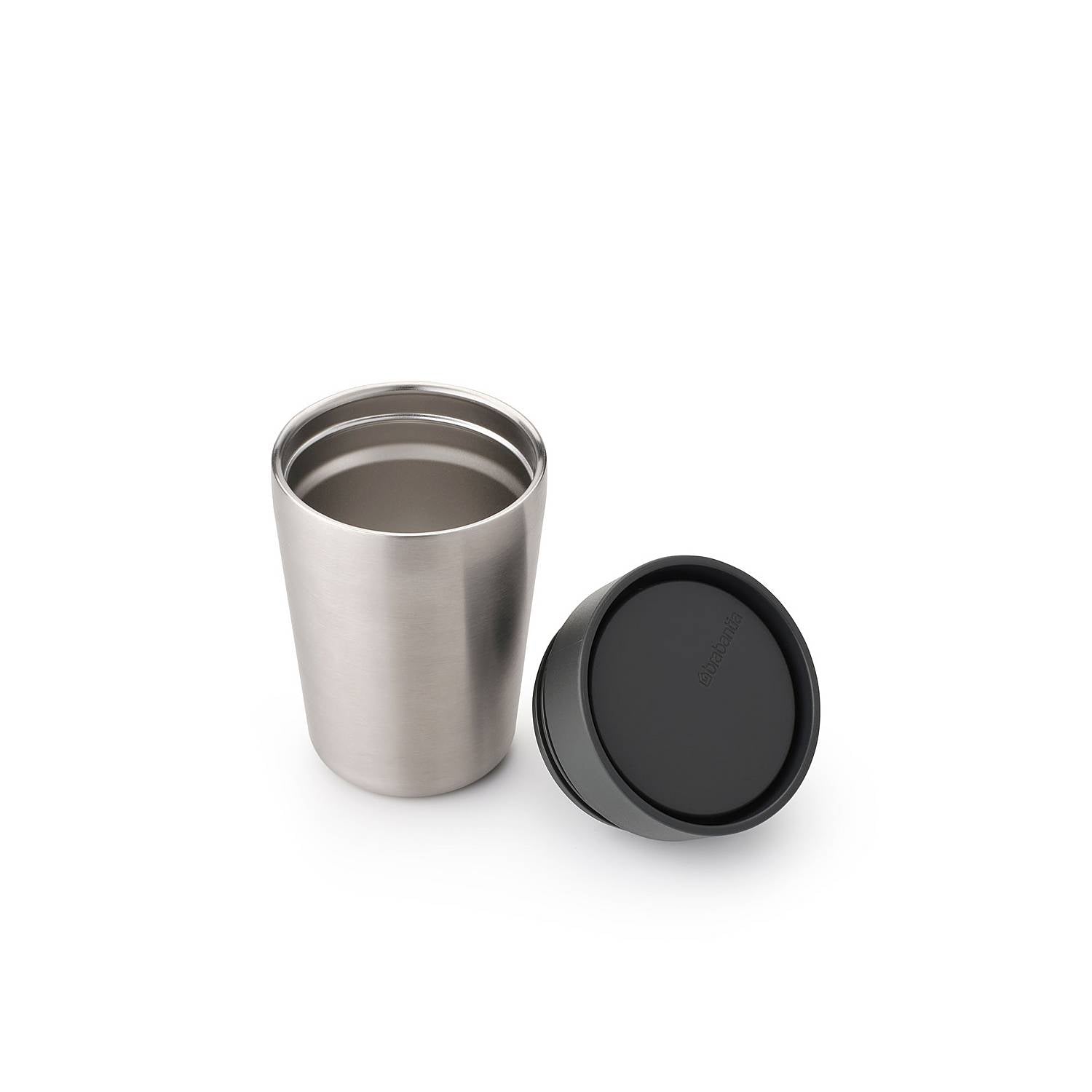 Insulated Stainless Steel Travel Cup 0.2L (7oz) - Dark Grey - Keep Drinks Hot or Cold for Hours - Perfect for Coffee, Tea, and Water on the Go