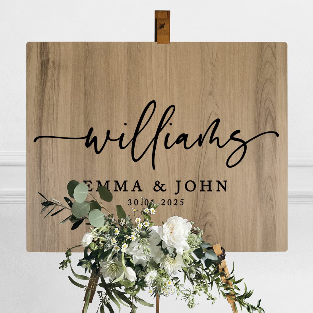 Custom Wooden Welcome Sign for Wedding - 16