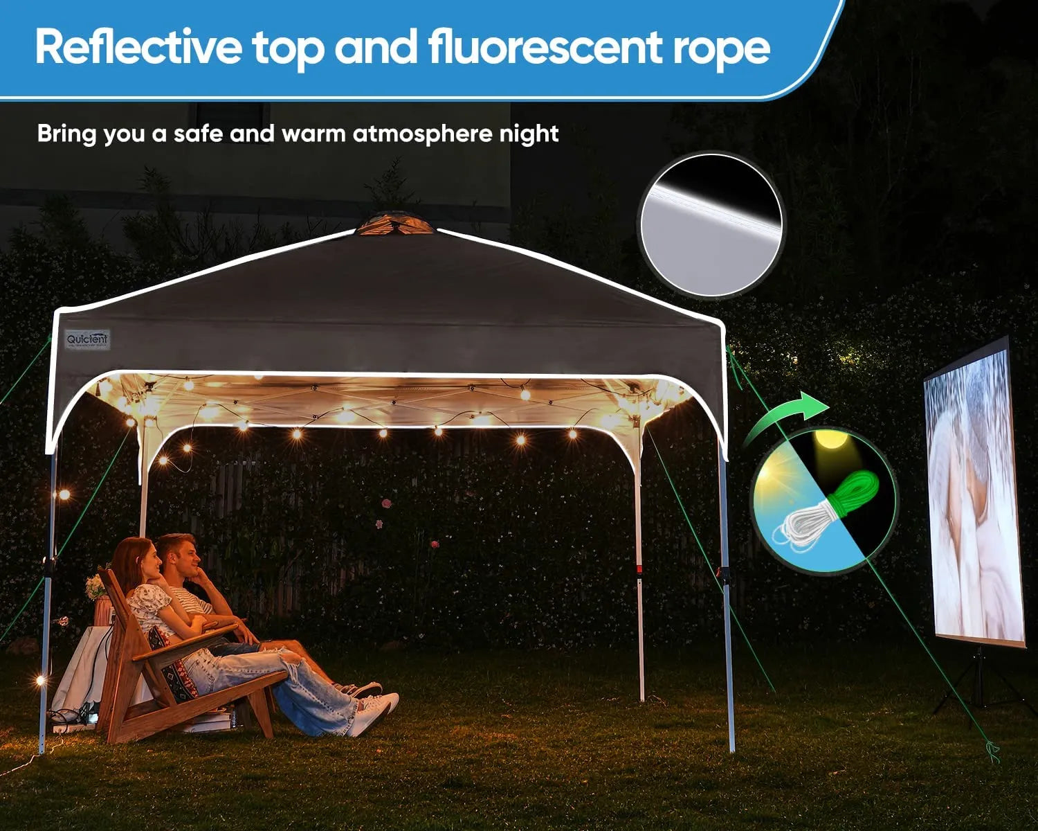 10' x 10' Pop Up Canopy Tent - Easy One Person Setup, Instant Shelter for Outdoor Events, Camping, Beach Parties, and Farmers Markets