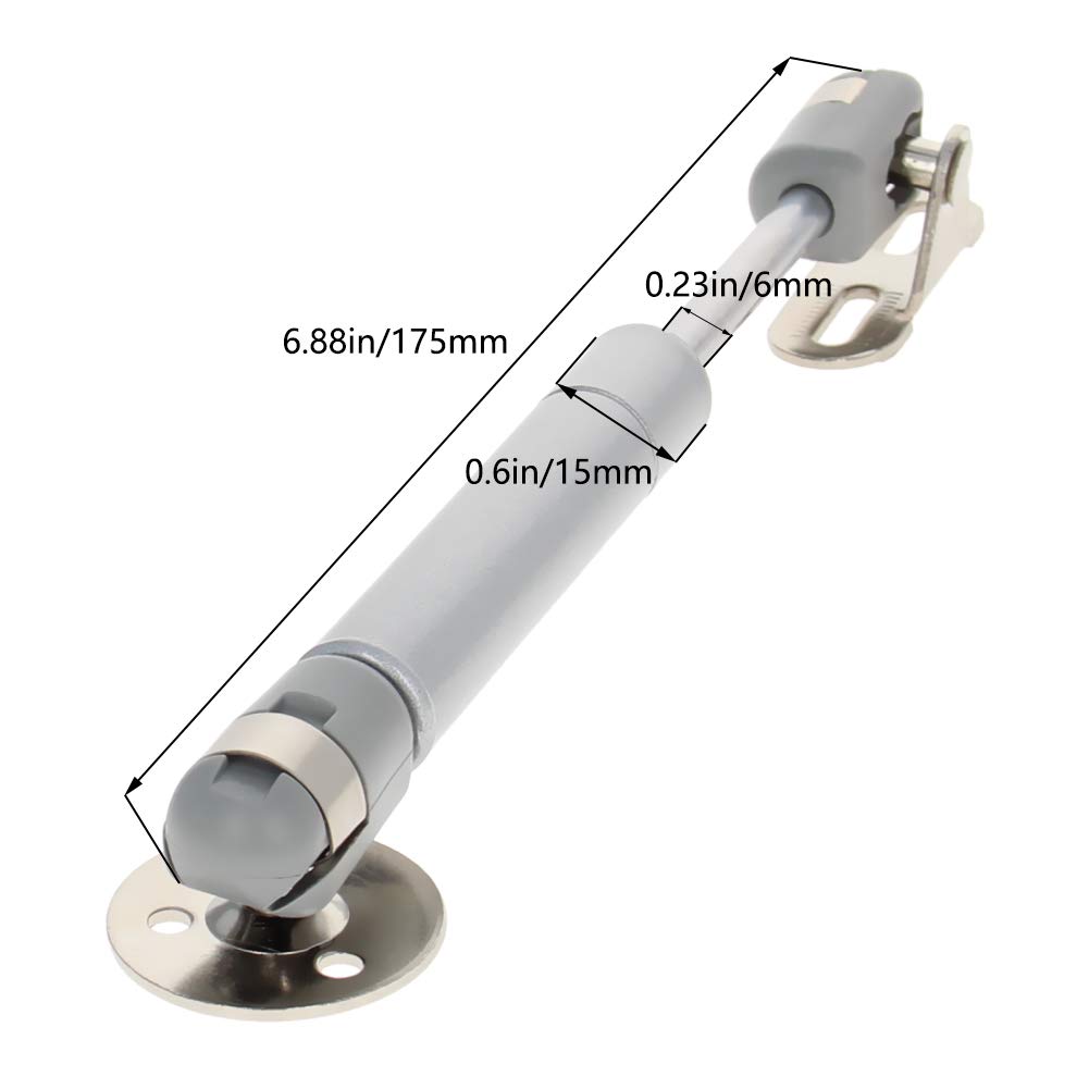 **Yinpecly Adjustable Gas Shock Strut Spring - 175mm Length Heavy Duty Ball Furniture Head Rod for DIY Window, Floor Hatch, Trap Door & Toolbox Lid (Silver, 4PCS) - Perfect for Home Renovation & Furniture Upgrades**
